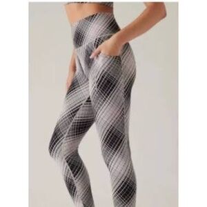 Athleta Salutation Stash Textured Tight Large Tall LT plaid